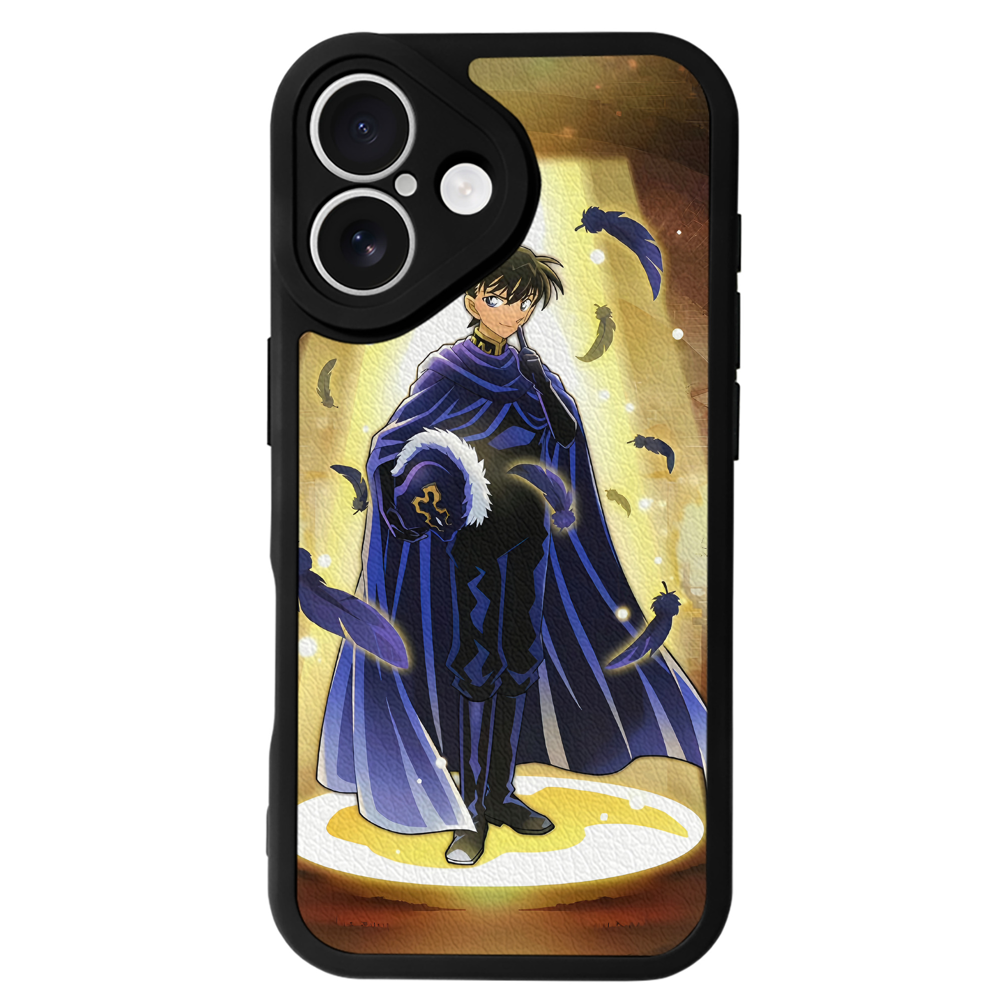 （画像用） 名探偵コナン Detective Conan 【iPhone 16シリーズ対応】シリコンスマホケース（レザー調） 材質：シリコン